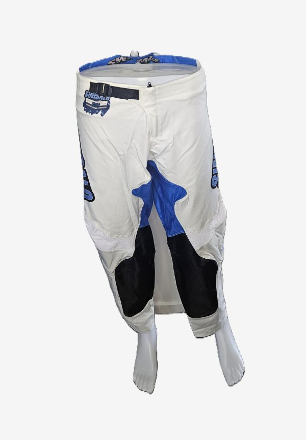 Sinisalo Racing White & Blue Motocross Pants Replica | Size 38