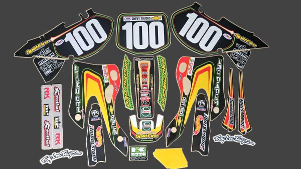 Kawasaki KX250 Graphics Kit 1999 | Pro Circuit Team Green Style