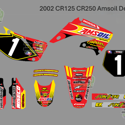 2002 Honda CR125 Amsoil Factory Replica Graphics Kit – 360 Racing NZ