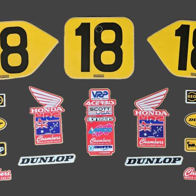Honda CR250R HRC replica graphics kit late 1980s